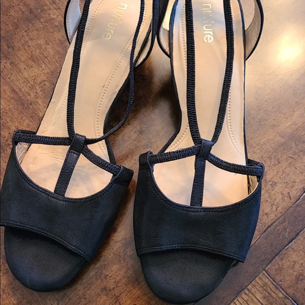 Nurture black sparkle wedges